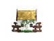 Домик-шкатулка "Избушка" в коробке с комплектом красок, кисточкой и мягким пластилином Jovi (6 цветов)