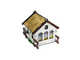 Домик-коробочка "Избушка" в коробке с комплектом красок, кисточкой и мягким пластилином Jovi (6 цветов)